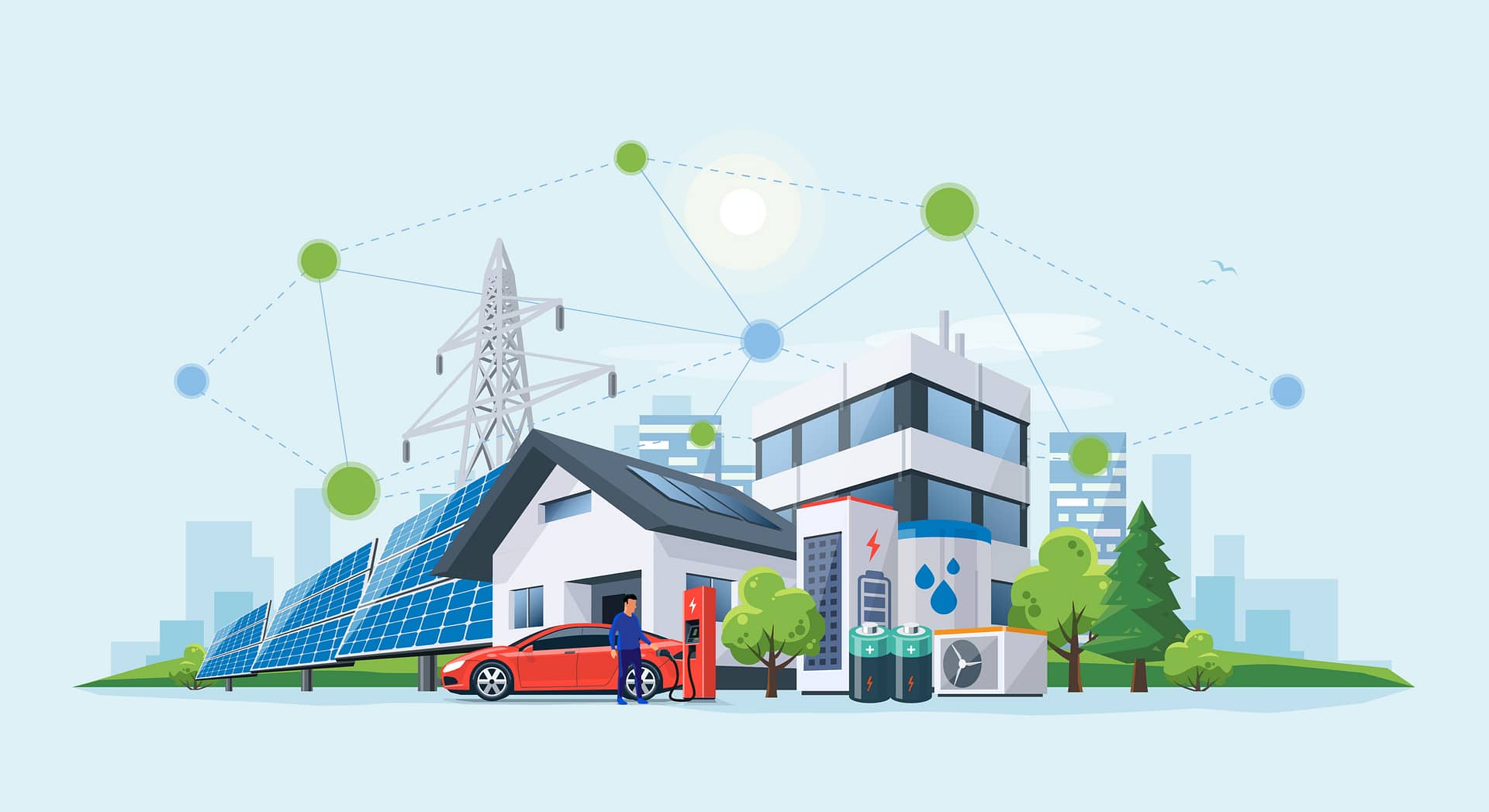 energie oplossingen Hernieuwbare energie met zakelijke batterij